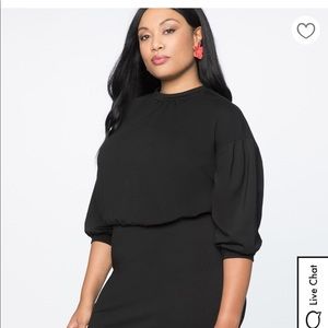 Eloquii Black ponte dress. NWT